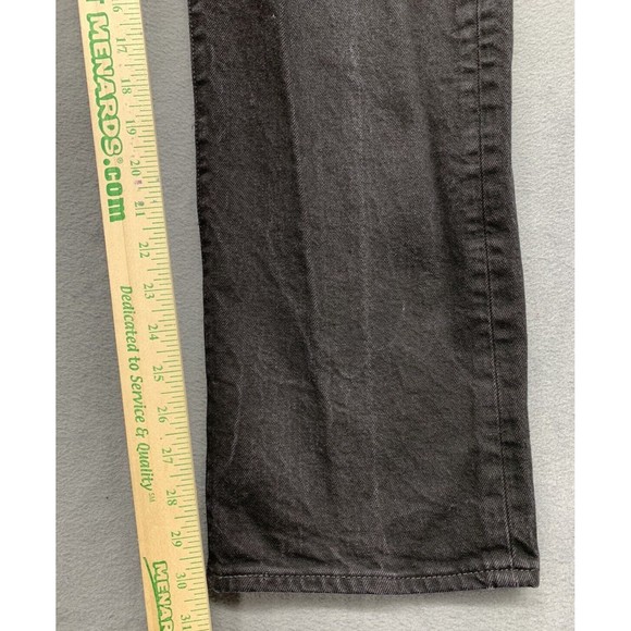 Levi's Strauss 501 Denim Jeans Men's Size 38X32 Black Button Fly Straight Dark - Picture 7 of 16